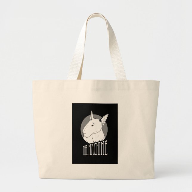 bull terrier large tote bag (Front)