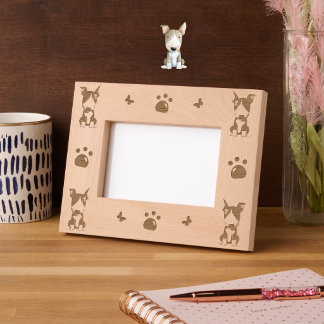 Bull Terrier Laser Etched Picture Frame