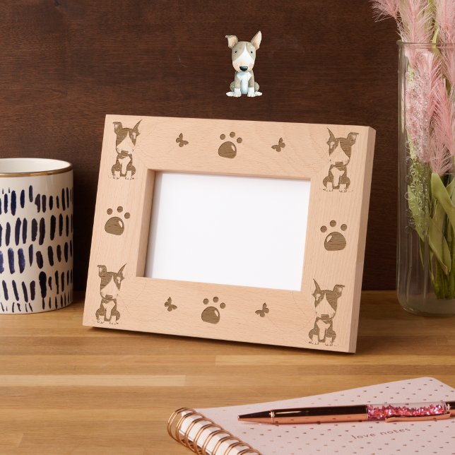 Bull Terrier Laser Etched Picture Frame (Creator Uploaded)