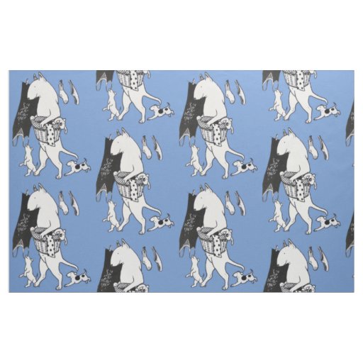 Bull Terrier Laundry Fabric Material