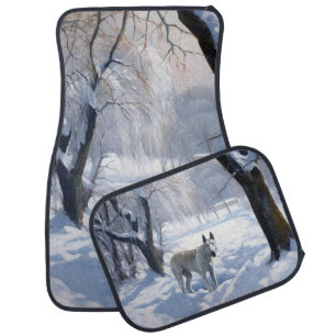 Bull Terrier Let It Snow Christmas Car Floor Mat