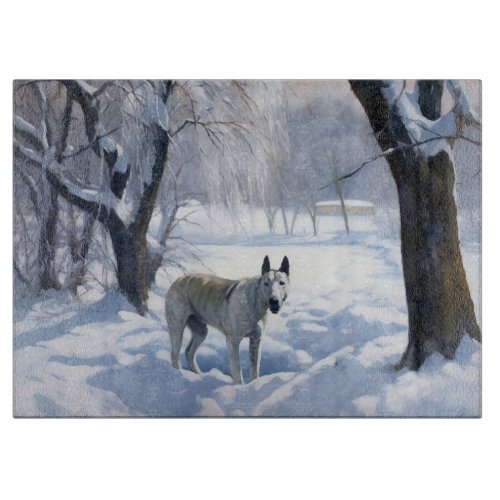 Bull Terrier Let It Snow Christmas  Cutting Board