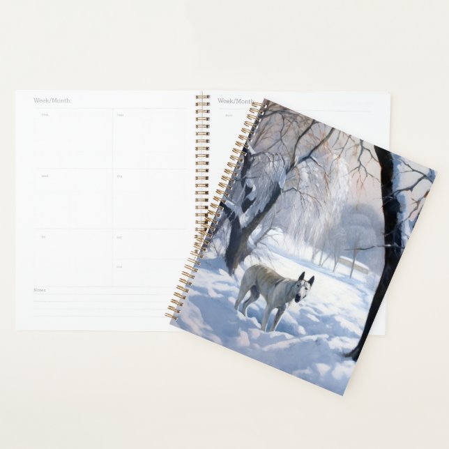 Bull Terrier Let It Snow Christmas  Planner (Display)