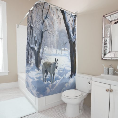 Bull Terrier Let It Snow Christmas  Shower Curtain