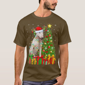 Bull Terrier Lighting Xmas Tree Santa Bull Terrier T-Shirt