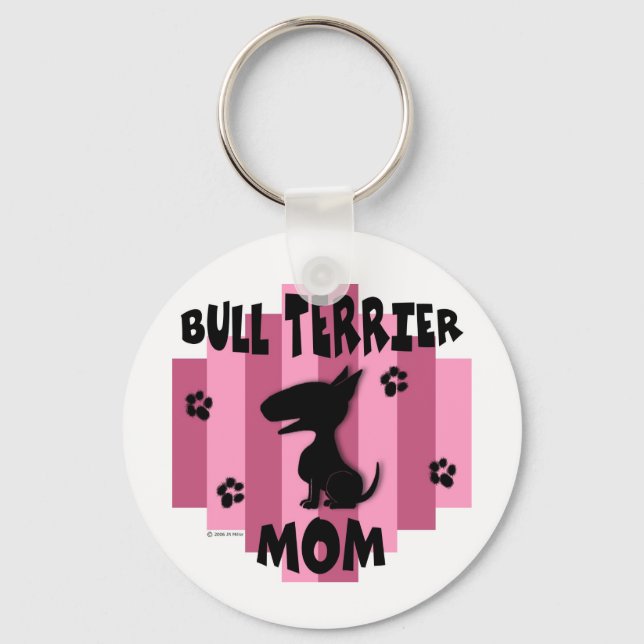 Bull Terrier Mom Keychain (Front)