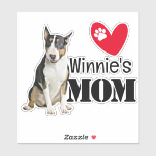 Bull Terrier Mom Personalized Sticker