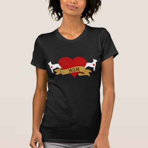 Bull Terrier Mom Tattoo style T_Shirt