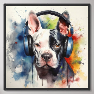 Bull Terrier Music Factory Framed Art