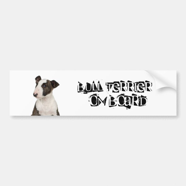 Bull Terrier on Board Bumper Sticker (Front)