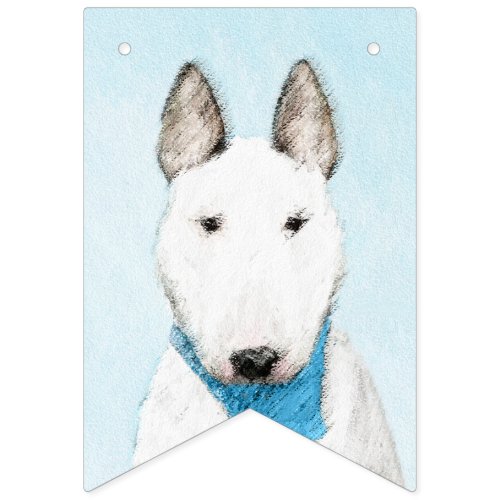 Bull Terrier Painting _ Cute Original Dog Art Bunting Flags