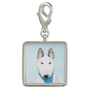 Bull Terrier Painting - Cute Original Dog Art Charm
