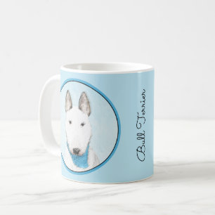 Bull Terrier Painting - Cute Original Dog Art Coffee Mug