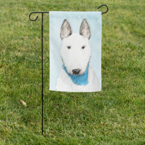 Bull Terrier Painting _ Cute Original Dog Art Garden Flag