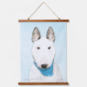 Bull Terrier Painting - Cute Original Dog Art Hanging Tapestry