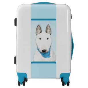Bull Terrier Painting - Cute Original Dog Art Luggage