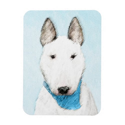 Bull Terrier Painting _ Cute Original Dog Art Magnet