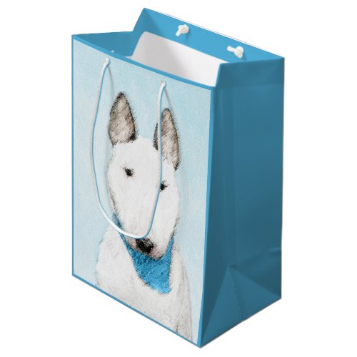Bull Terrier Painting _ Cute Original Dog Art Medium Gift Bag