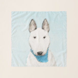 Bull Terrier Painting - Cute Original Dog Art Scarf