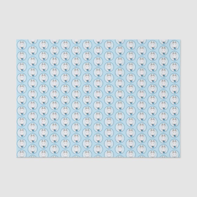 Bull Terrier Painting - Cute Original Dog Art Tissue Paper (Front)