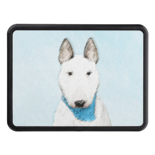 Bull Terrier Painting - Cute Original Dog Art Trailer Hitch Cover