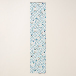 Bull Terrier Painting White English Cute Dog Art Scarf