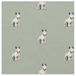 Bull terrier pattern fabric