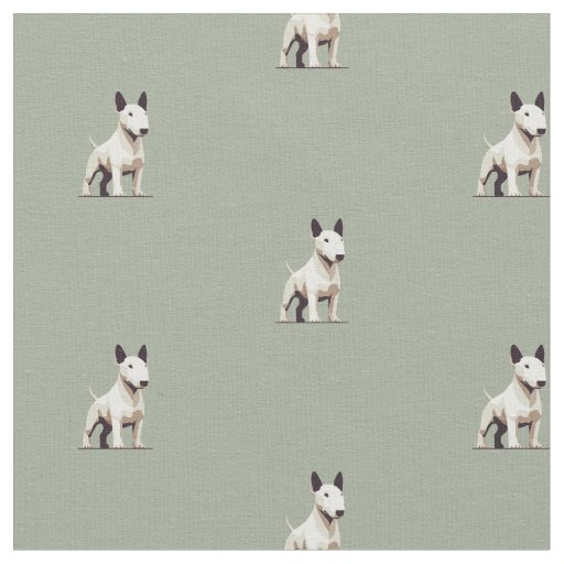 Bull terrier pattern fabric