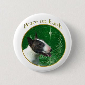 Bull Terrier Peace Pinback Button