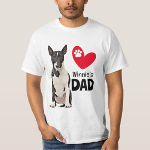 Bull Terrier Personalized Dad T-Shirt