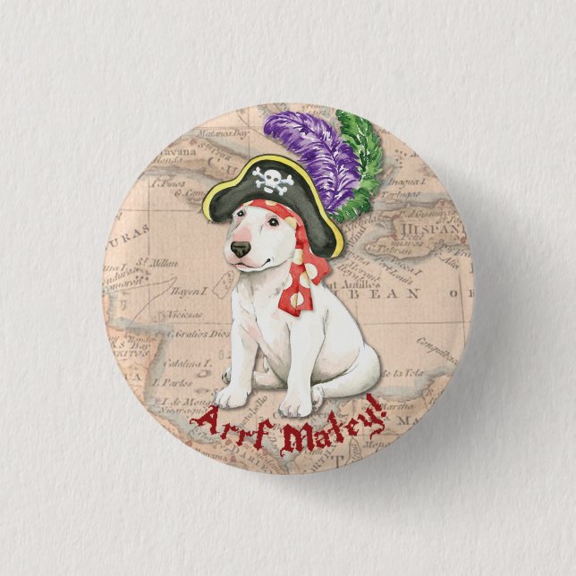 Bull Terrier Pirate Button (Front)