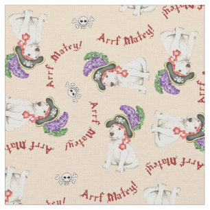 Bull Terrier Pirate Fabric