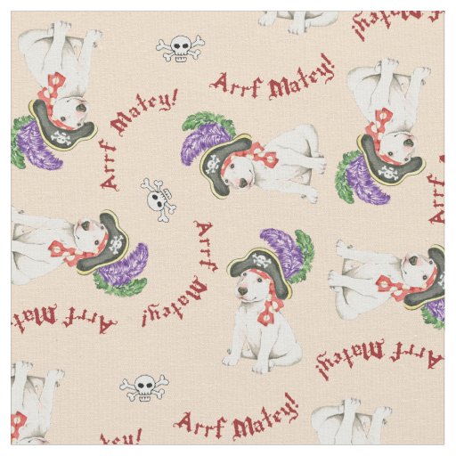 Bull Terrier Pirate Fabric