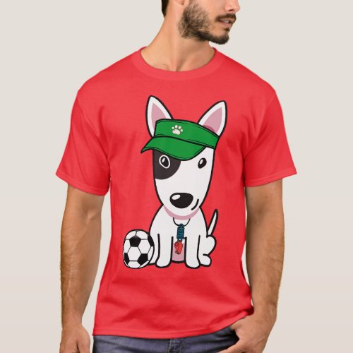 Bull Terrier Playing Soccer T_Shirt