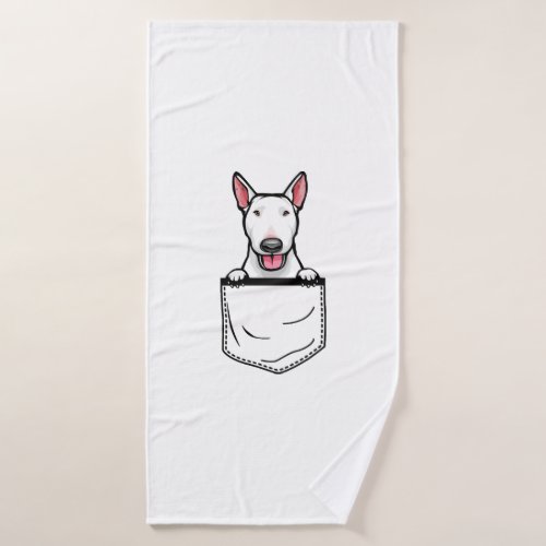 Bull Terrier Pocket Dog T Shirt Bath Towel
