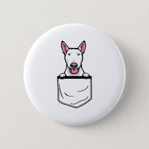 Bull Terrier Pocket Dog T Shirt Button