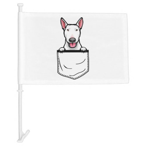 Bull Terrier Pocket Dog T Shirt Car Flag