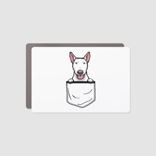Bull Terrier Pocket Dog T Shirt Car Magnet