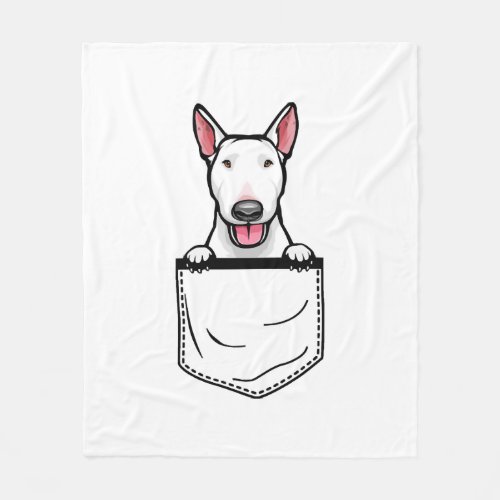 Bull Terrier Pocket Dog T Shirt Fleece Blanket