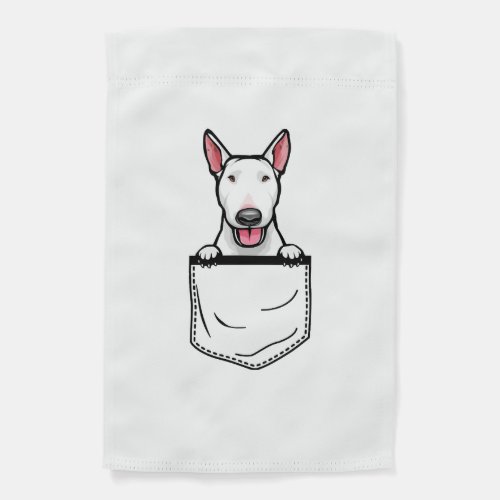 Bull Terrier Pocket Dog T Shirt Garden Flag