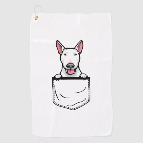 Bull Terrier Pocket Dog T Shirt Golf Towel
