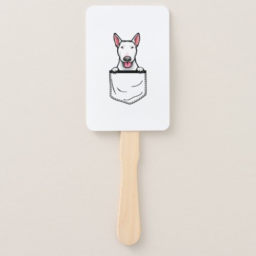 Bull Terrier Pocket Dog T Shirt Hand Fan