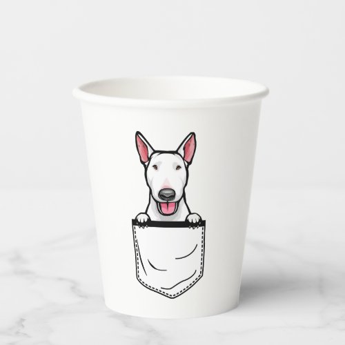 Bull Terrier Pocket Dog T Shirt Paper Cups