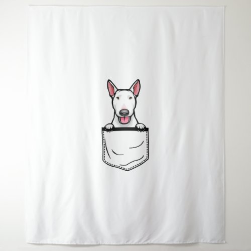 Bull Terrier Pocket Dog T Shirt Tapestry