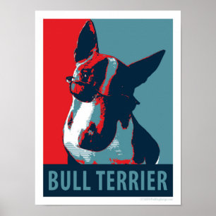 Bull Terrier Political Parody Poster 12x16