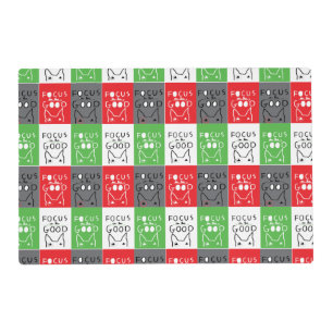 Bull Terrier Pop Art Focus on the GOOD inspiration Placemat