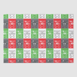 Bull Terrier Pop Art Focus on the GOOD inspiration Tissue Paper