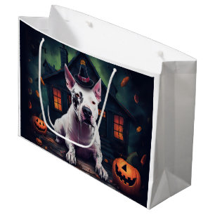 Bull Terrier Pumpkins Halloween Scary Large Gift Bag
