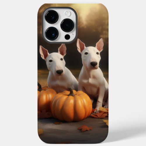 Bull Terrier Puppy Autumn Delight Pumpkin Case_Mate iPhone 14 Pro Max Case