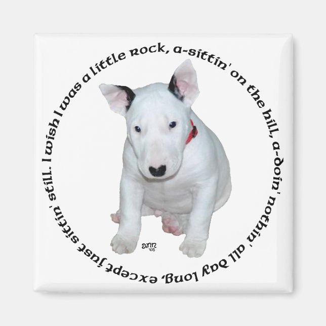Bull Terrier Puppy Ditties Magnet (Front)